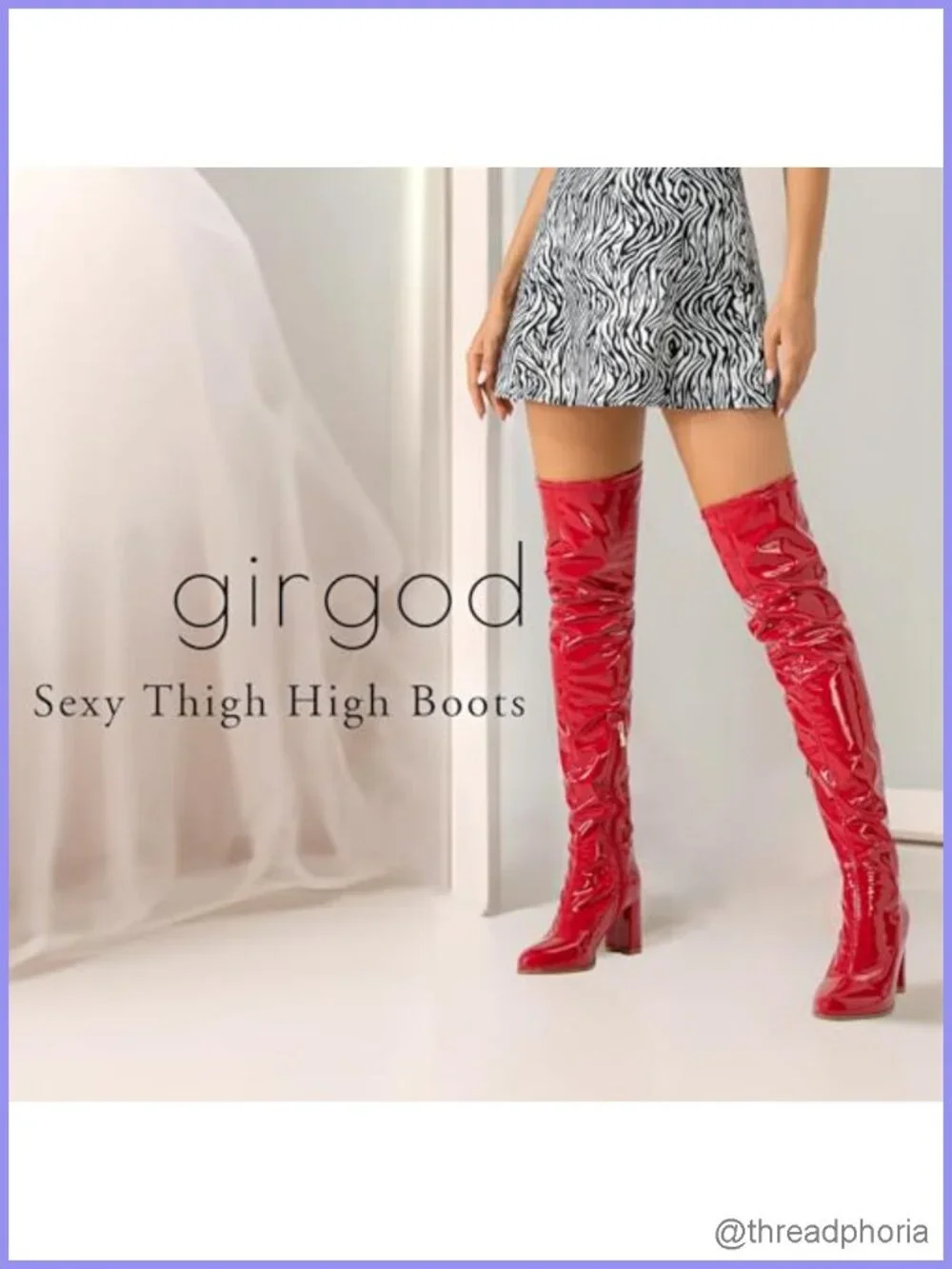 Women's Thigh High Over Knee Chunky Heel Boots Pointed Toe Motorcycle Style